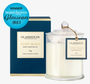 Coney Island Burnt Sugar & Fig Triple Scented Candle - Glasshouse Candles Coney Island #439208