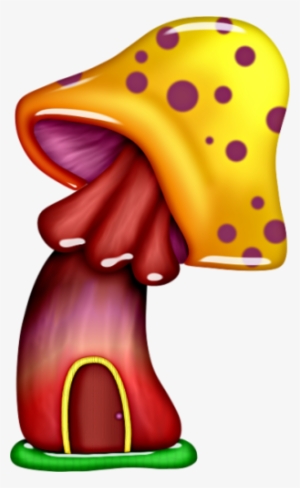 Mushroom Clipart Free Fairies Gnomes Elves Unicorns - Pintura En Tela Hongos #4300891