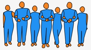 Clipart - Teamwork - Cartoon People Linking Arms #4301056