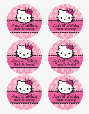 Hello Kitty Party Sticker Tags - Hello Kitty Thank You Tag #4302679