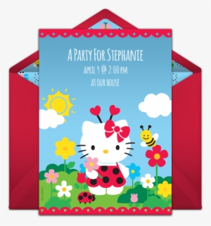 Hello Kitty Ladybug Online Invitation - Vervaco Hello Kitty Ladybug Embroidery Card Kit #4302958