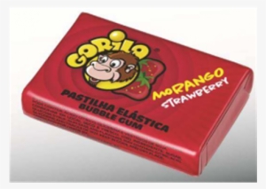 Gorila Chewing Gum Strawberry Flavour 100 Pieces - Pastilha Gorila Morango #4304927