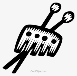 Hair Comb Royalty Free Vector Clip Art Illustration #4305254