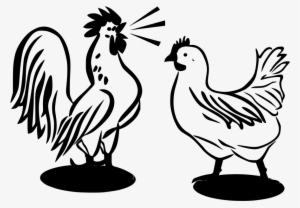 Download Png - Chicken And Rooster Clipart #4305286