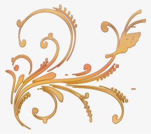 Clip Art Scroll Sticker Design With Ornate Vector And - Illustration #4305900