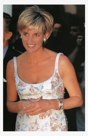 The Late Princess Diana Wearing Verdura's Double Crescent - Diana, Princess Of Wales #4306406