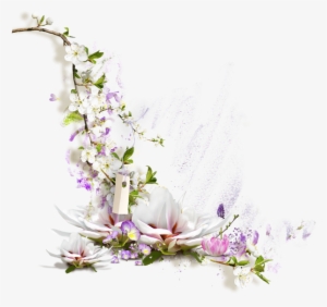 Page 242 Flower Border Png, Borders For Paper, Flower - Coin De Page Fleur #4307168