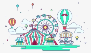 Amusement Park Background Png - Clipart Png Amusement Park Png #4307272