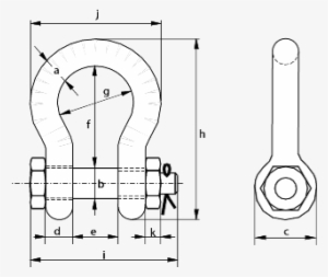 13010300 / G-4163 Harpsluiting Mb Green Pin - Shackle #4307338