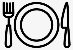 Knife Fork And Plate Vector - Icon Dishes Png #4307759