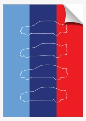 Bmw M3 Generations Outline W/ M-stripe Background - Diagram #4308816