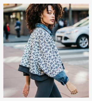 Topleft - Free People Jean Jacket Floral #4310366