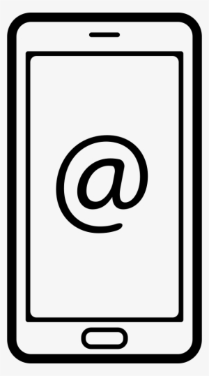 Arroba Sign On Mobile Phone Screen Comments - Email #4310389