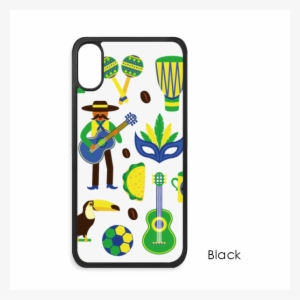 Soccer Parrot Guitar Coffee Brazil - Mobile Phone Case #4311212