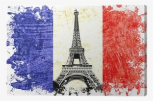 Drapeau France Paris Tour Eiffel Canvas Print • Pixers® - Eiffel Tower #4311664