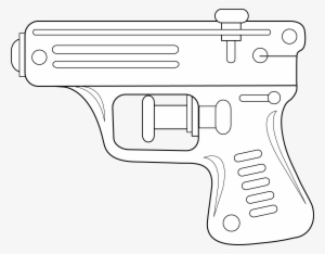Gun Clipart Line Drawing - Water Gun Line Drawing #4311837