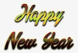 Happy New Year Word Art Png Download Image - Portable Network Graphics #4312600