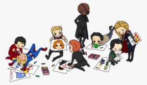 Os Vingadores Wallpaper Titled Avengers - Avengers Cute Draw #4313664