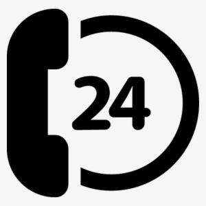 24 Hours Telephone Vector - Toll Free Icon #4314436