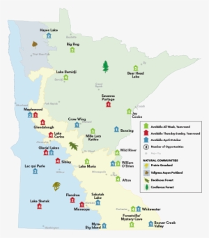 Camper Cabin Locations - Minnesota Map Pdf #4314933