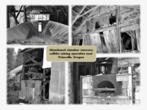 Cinnabar Deposits Occurring Naturally In The Ochoco - Monochrome #4316255