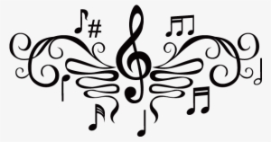 Vinilos Decorativos Filigrana Musical - Diseño De Musica Para Pared #4316313