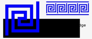 Free Edge To Edge 4 Turns Greek Key, Inverse Meandre, - Greece Border Vector Free #4316400