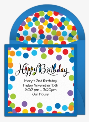 Confetti Bash Online Invitation - Beverage Napkin Confettiettiettietti Bash #4316800