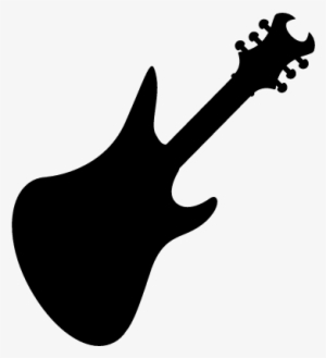 Bass Guitar Black Silhouette Vector - Guitarra Electrica Negra Dibujo #4317690