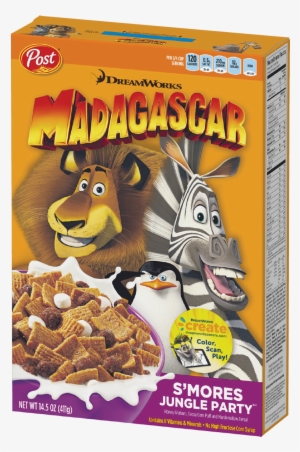 Box Of Dreamworks Madagascar S'mores Jungle Party Cereal - Malt O Meal Cereal, S'mores - 12 Oz #4317715