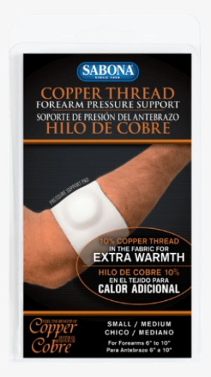 Copper Thread Forearm Pressure Support - Sabona Copper Thread Forearm Pressure Support, S/m, #4317919