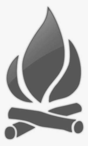 Fire Place Png Grey - Camping Silhouette #4319675