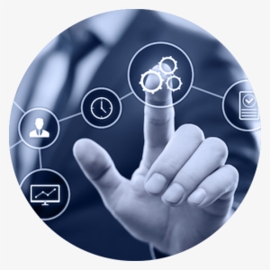 Managed Services & Infrastructure Automation - Businessman Pressing Button Background #4319850