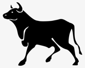 Bull Animal Buffalo Angry Wild Power Silho - Clip Art Bull #4321401
