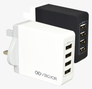 Vibgyor E4puk Smart Usb Charger 4port Black - Electronics #4321651