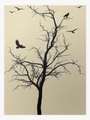 Dead Tree With Birds Tattoo #4321909