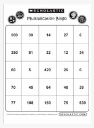 Multiplication Bingo Sheet - Day Jimmy's Boa Ate The Wash (1991) #4322004
