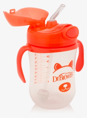 Tc91013 Product 3q Weighted Straw Cup 12m Orange Bear - Dr Browns #4322061