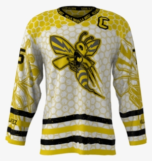 Killer Bees White Custom Hockey Jersey - Bees Ice Hockey Jersey #4322424