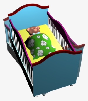 Kids Themed Video Clipart With Baby Crib And Teddy #4322938