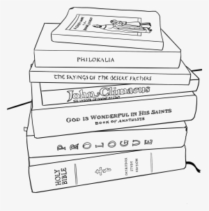 Line Drawing Of The Pile Of Orthodox Books - Book #4323288