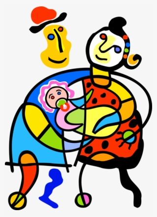 New Parents With A Baby Royalty Free Vector Clip Art - Hug Your Baby Logo #4323318