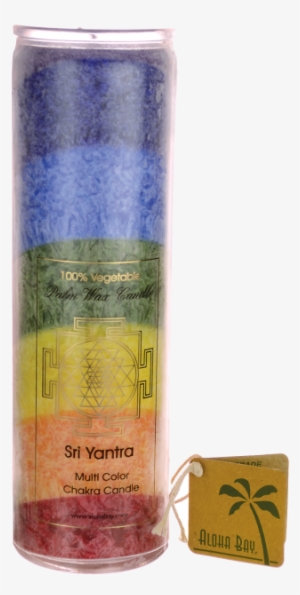 Stock Photo - Aloha Bay Unscented Chakra Jar Rainbow Sri Yantra Candle #4323691