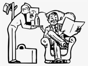 Retro People Silhouettes Graphics - Hotel Service Clipart #4323966