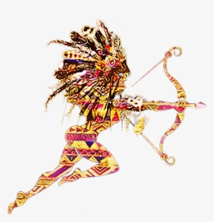 Ftestickers Silhouette Native American Archer Arrow - Arrow #4324184