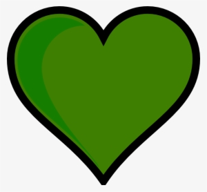 Green Heart Clip Art - Transparent Background Heart Clipart #4324464