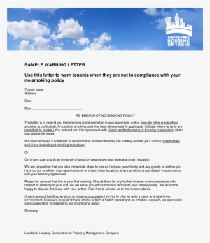 Landlord Complaint Letter To Tenant #4324665