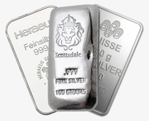 Bullion 100g Silver Bar - Silver Bar Png #4324749