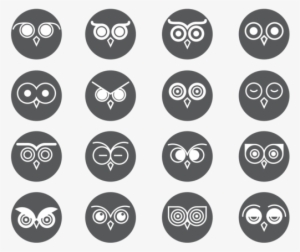 Coruja Eyes Icons Vector - Desenhos De Olhos Coruja #4325871