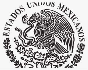 Logo Escudo Nacional De México Black And White Vector - Estados Unidos Mexicanos Logo #4326199